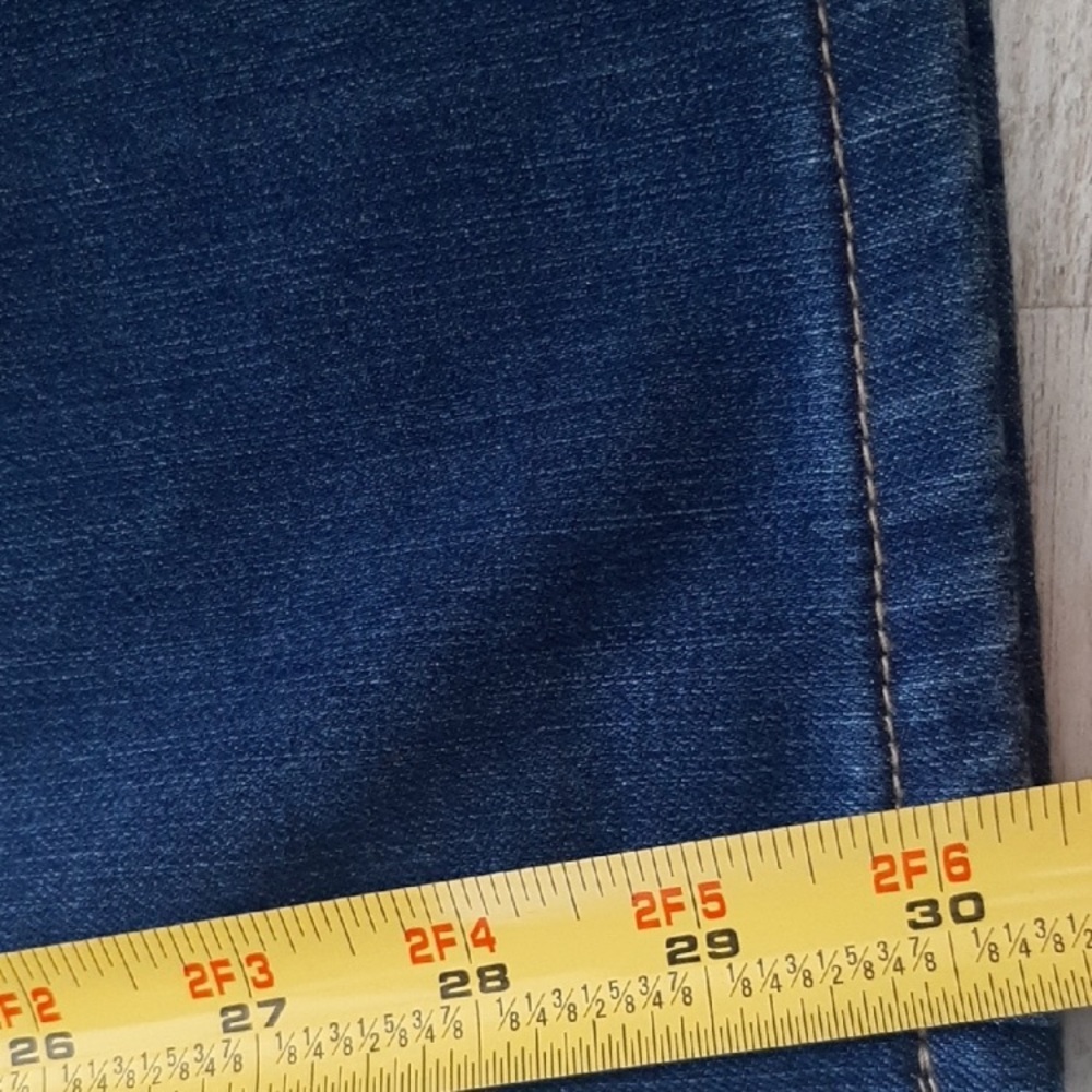Natural Reflections Fleece Lined Jeans Relaxed Straight Leg Dark Wash Sz 16 New - Picture 9 of 11